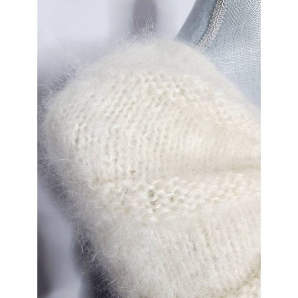 Vintage Mohair Stole, 1960s Bridal Shawl, Vintage Wrap Sweater - Picture 5 of 8